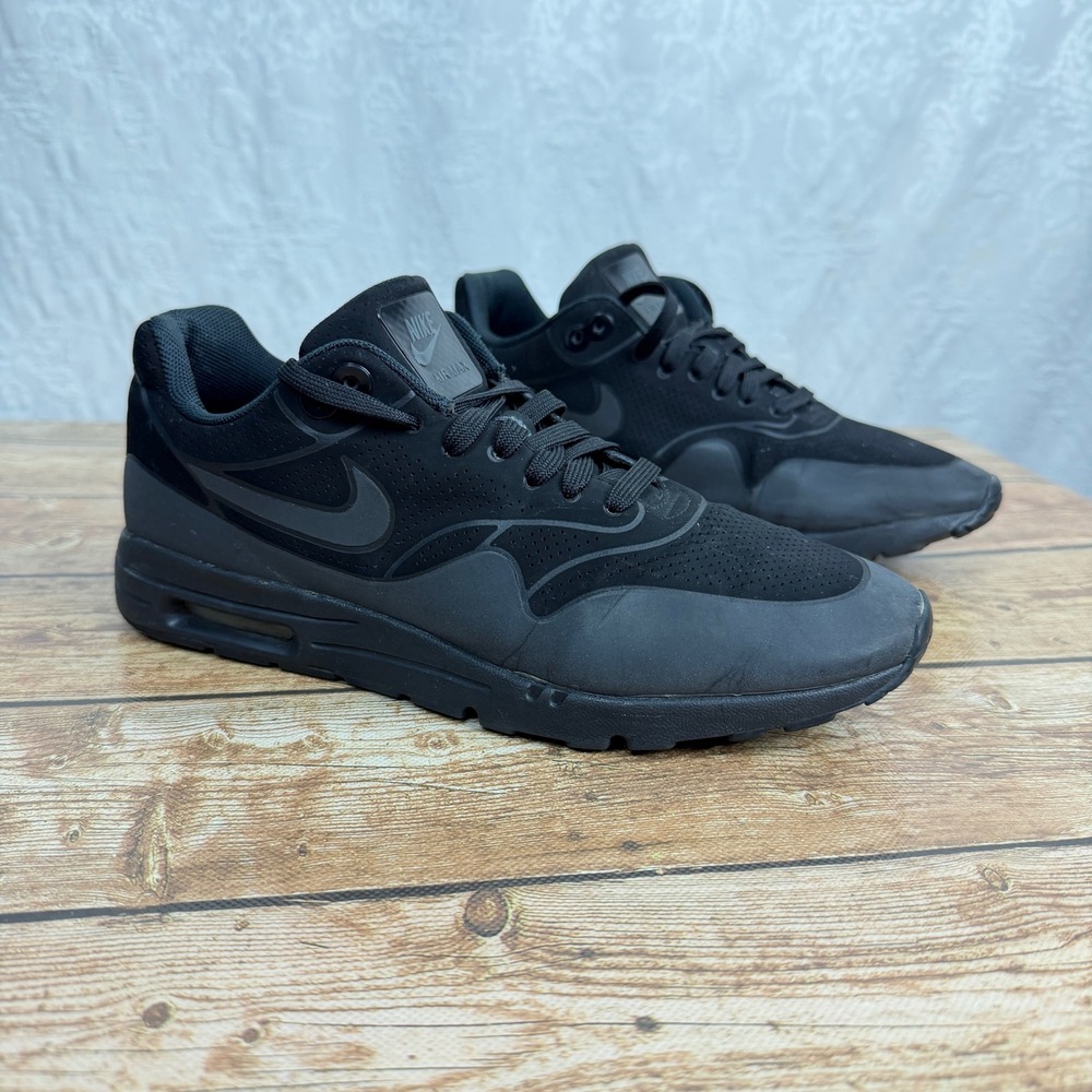 Nike Womens Black Air Max 1 Ultra Moire Sneakers Perforated Gorpcore Utility